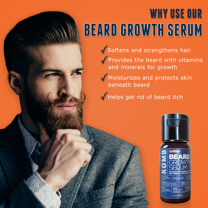 Komb Ginseng Beard Growth Serum 35ml - Oudh & Leather Fragrance