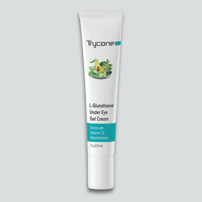Trycone L- Glutathione Under Eye Gel Cream Enrich with Vitamin C & Natural Actives, 15 gm