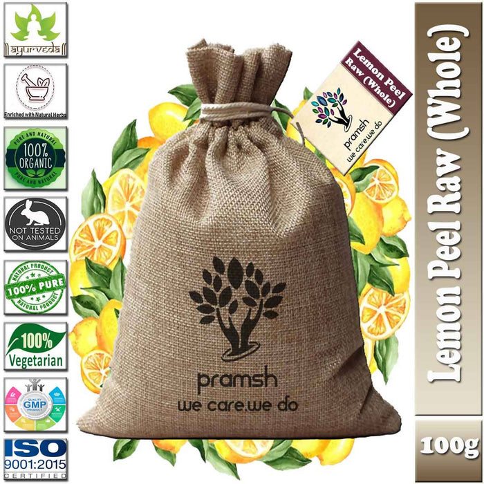 Luxurious Organically Dried Lemon/Nimbu Raw(Whole) Packed In Eco-Friendly Bag 100gm