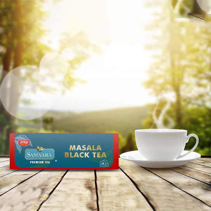 Jivraj Samaara CTC Masala Tea Bags | 100 Tea Bags | Spiced Flavour | Kadak Tea| 100% Natural