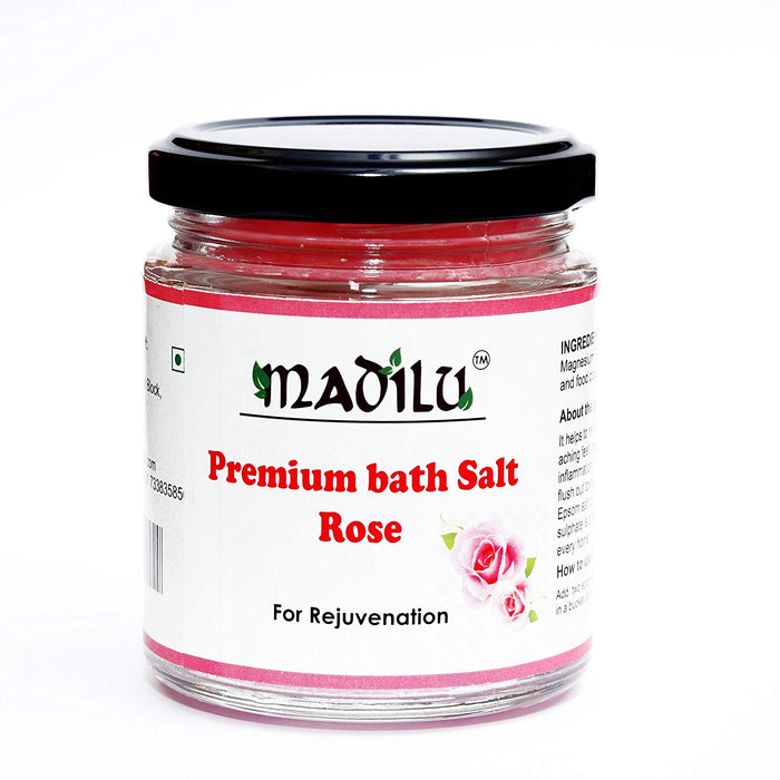 Premium Epsom bath Salt - Rose ( For Relaxation & Pain Relief )- 185 Grams