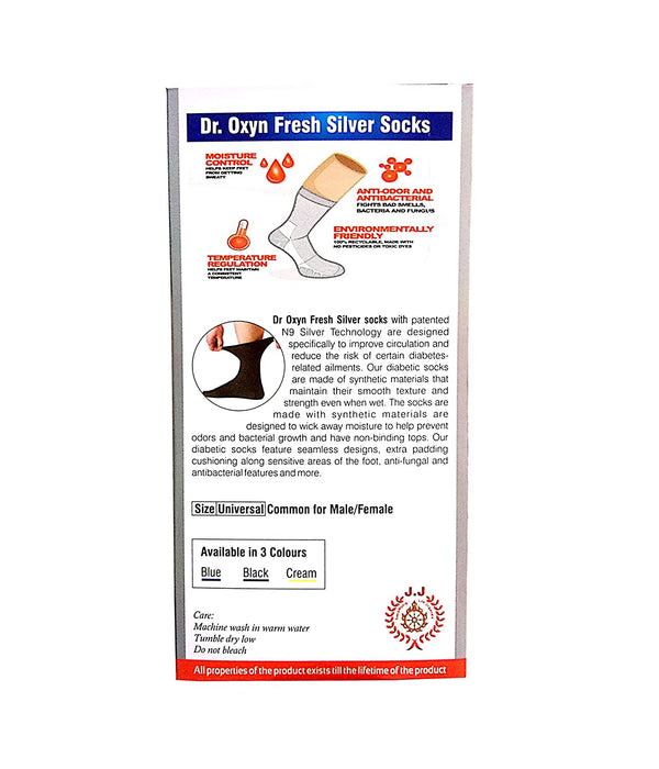 Vrinda Silver Diabetic Care Socks -Improve Blood Circulation -Men Woman Socks