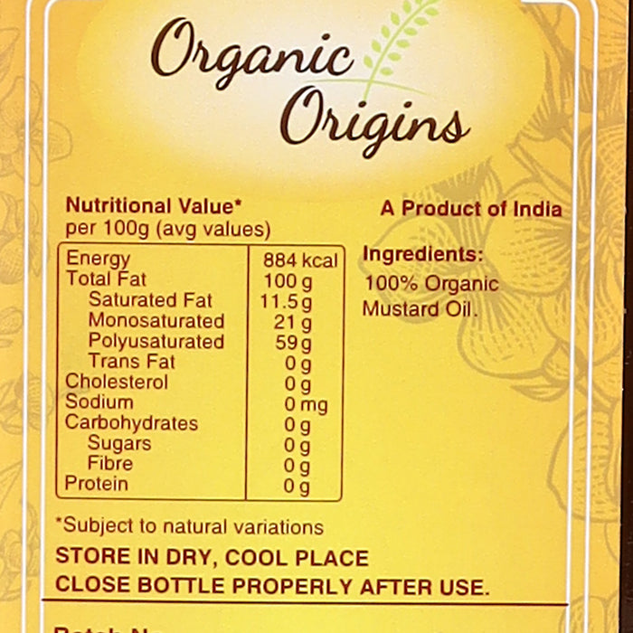Mustard oil - Glass (1000 Ml)