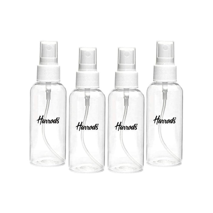 Harrods Empty Bottle Travel Size Portable Small Hand Sanitizer Dispenser Bottles, Refillable Clear Instant Foaming Bottles for Hand Lotion Shampoo 50ml (4Pcs)