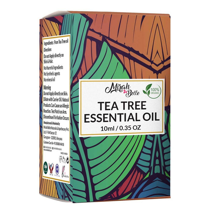 Mirah Belle - Organic and Natural - Tea Tree Essential Oil - Virgin, Unrefined and Cold Pressed, 10 Ml - Local Option