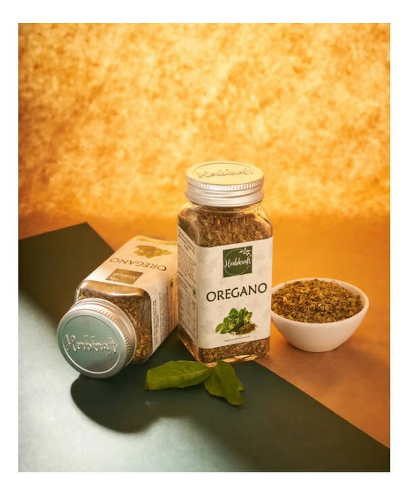 Herbkraft - Oregano 13 GM Pack of 1 | Fresh and Natural Herbs and Seasonings | Dry Leaves | Grocery - Masala - Spices | Vegetable Stir Fry - Pizza - Pasta | No Added Colour and Flavour