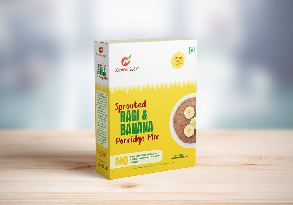 Sprouted Ragi & Banana Porridge Mix (200g) - Local Option