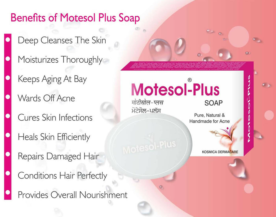 Cyrilpro Motesol Plus Natural Herbal & Handmade Acne Prevention Soap For Men & Women ( Pack 3 )225 gm