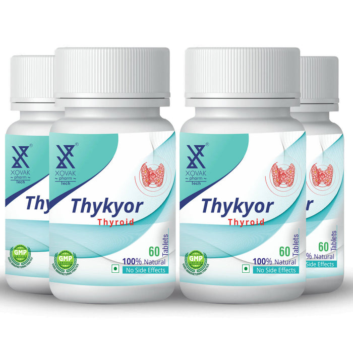Thykyor Tablet | Help to Normalize Thyroid functions, Reduces Stress and Anxiety, Regulates Weight, Improves Physical Stamina | Xovak Pharmtech