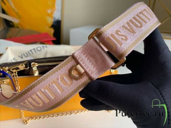 Lady’s Louis Vuitton Sling Pochette Pink Belt