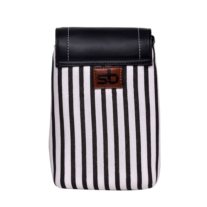 Style Bite White & Black Mobile Sling Pouch