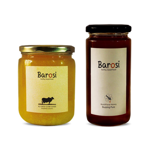 Combo of A2 Desi Cow Ghee & Multifloral Honey - Local Option