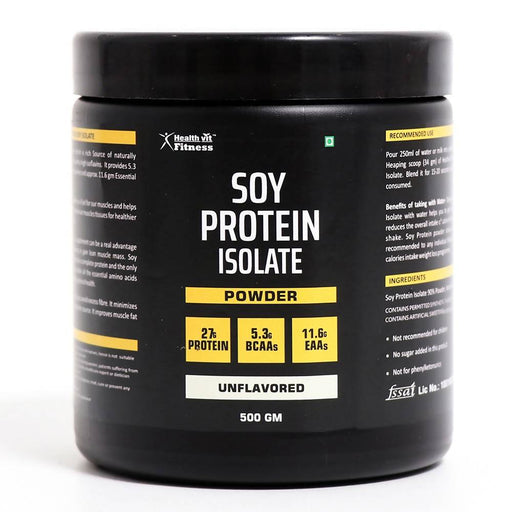 Healthvit Fitness Soy Protein Isolate Powder 500gm (Unflavored) - Local Option