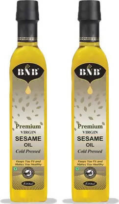 BNB Premium Virgin Sesame Oil|Til OIl|Gingelly Oil|Cold Pressed Cooking Oil |Deepak Puja Oil Sesame Oil Plastic Bottle (2 x 0.5 L)