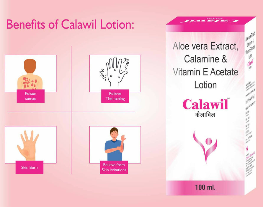 Tantraxx Calawil Lotion for Very Dry Skin, Nourishing Body Milk with Aloe Vera Extract Calamin & Vatimin E Acetate For Men & Women (Pack of 2) 200 ml