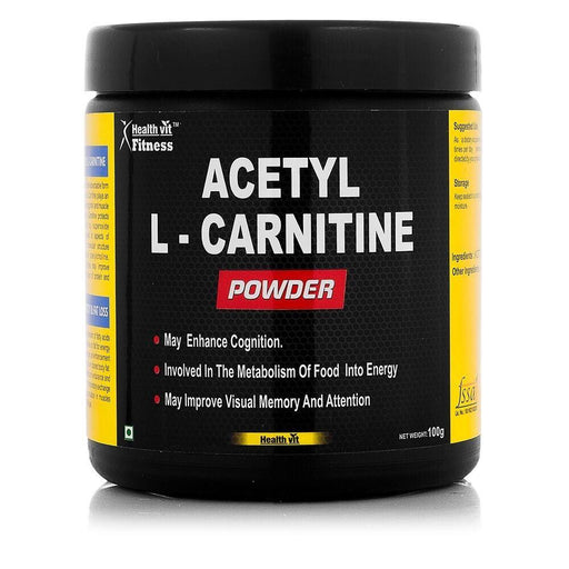 Healthvit Fitness Acetyl L-Carnitine Powder | 100GMS - Local Option