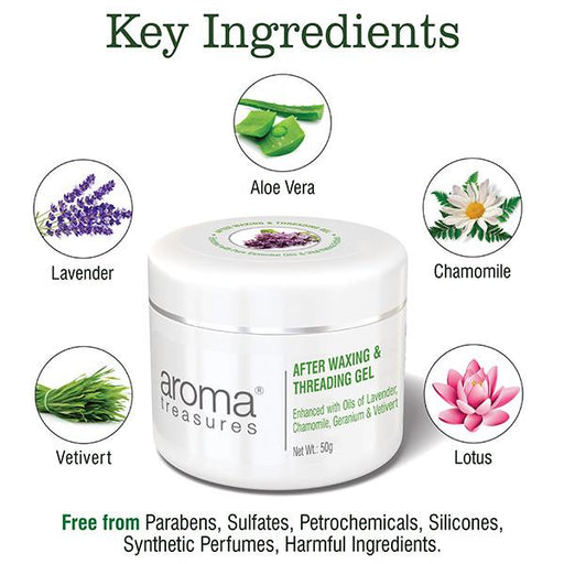 Aroma Treasures After Waxing & Threading Gel {With Aloe Vera Juice & Lavender Oil} (50gms) - Local Option