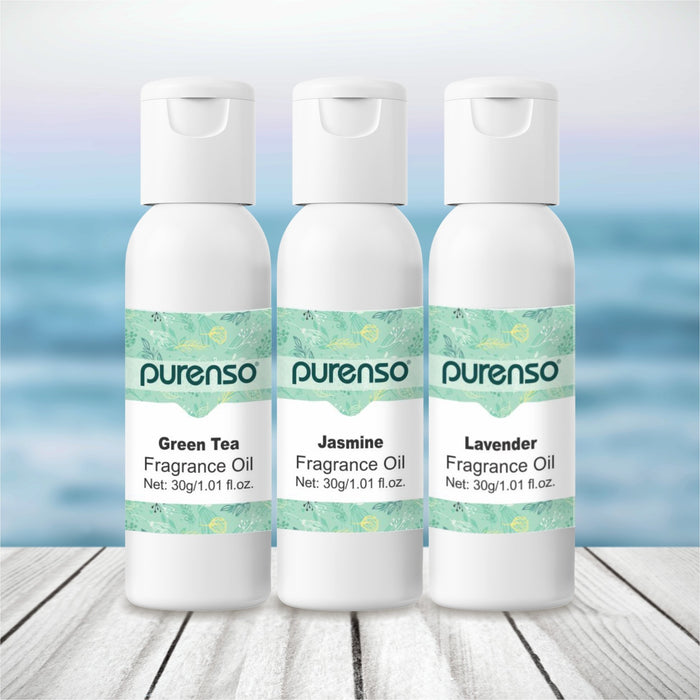Fragrance Oil Combo - Green Tea + Lavender + Jasmine (30g x 3 Bottles) - Local Option