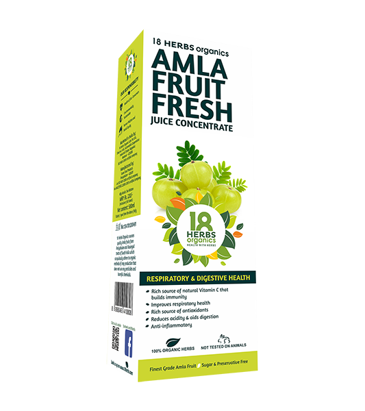 18 Herbs Organics Amla Fruit Fresh Juice Concentrate