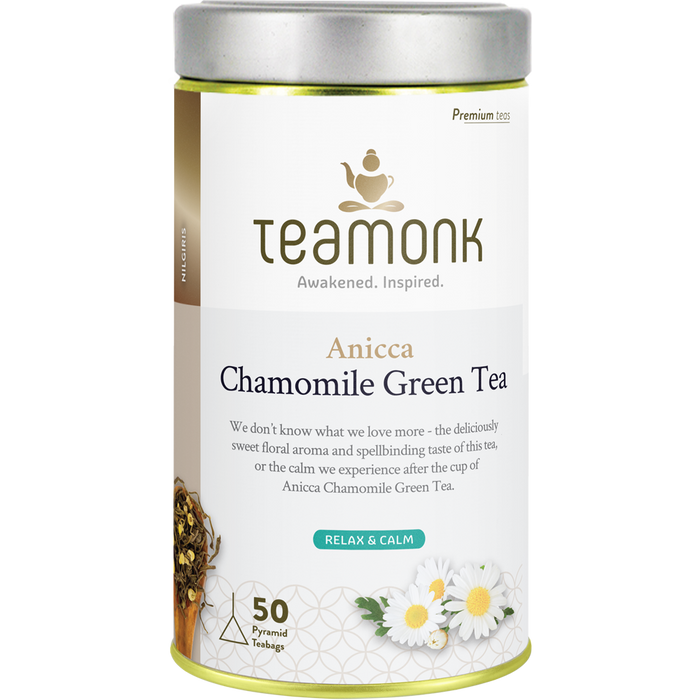 Teamonk Anicca Chamomile Green Tea, 50 Teabags