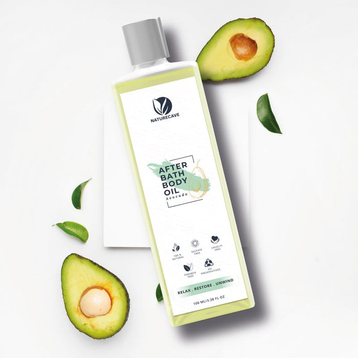Naturecave Organic Avocado After Bath Body Massage Oil for Men and Women - 100ml