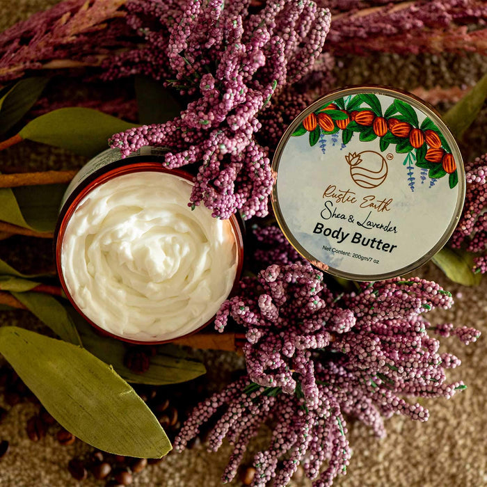 Rustic Earth BODY BUTTER SHEA BUTTER WITH LAVENDER 200GM