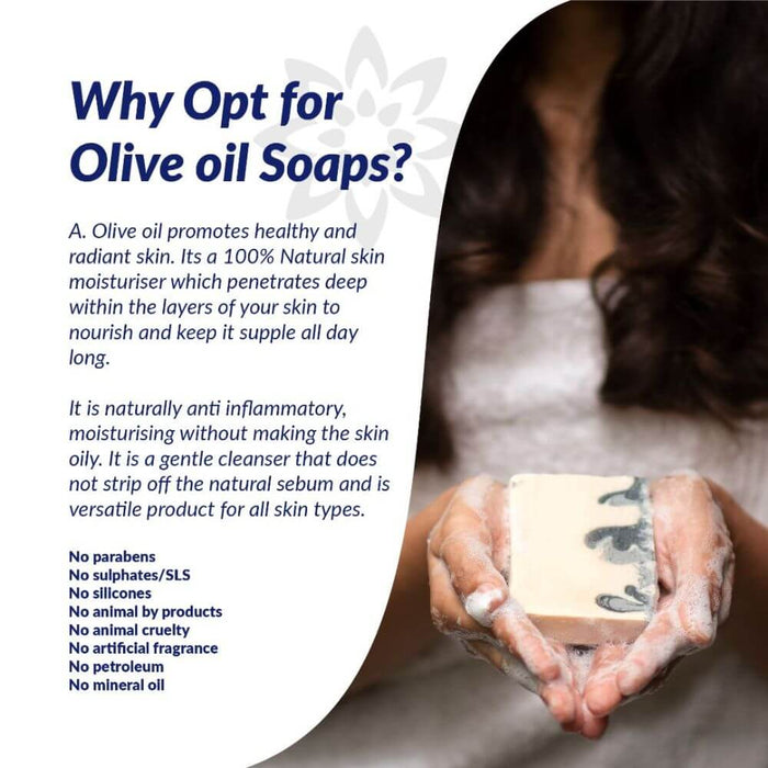 Handmade Basil Lavender Soap with Olive Oil & Shea Butter, Rejuvenates & tones the skin - Local Option