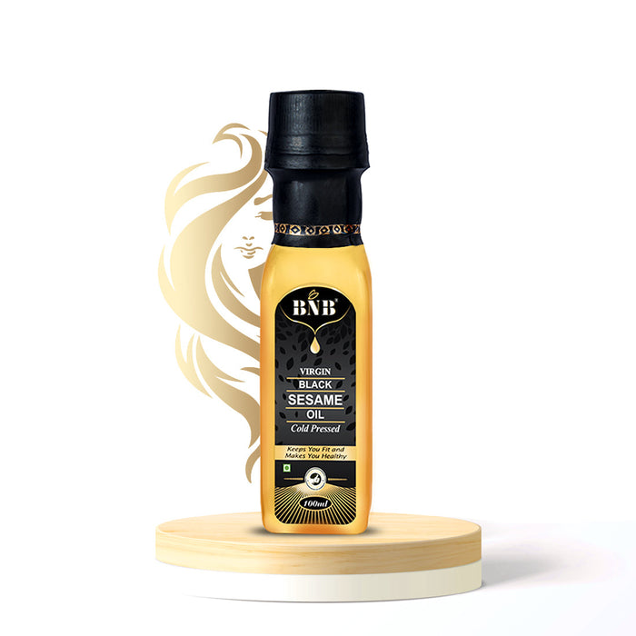 BNB Virgin | Cold Pressed | Black Sesame Oil | Kala Til Tel I Black Gingelly Oil I Hair Oil | Face | Body & Joint Massage | Oil Pulling | Vitamin E | Moisturizes & Softens Skin