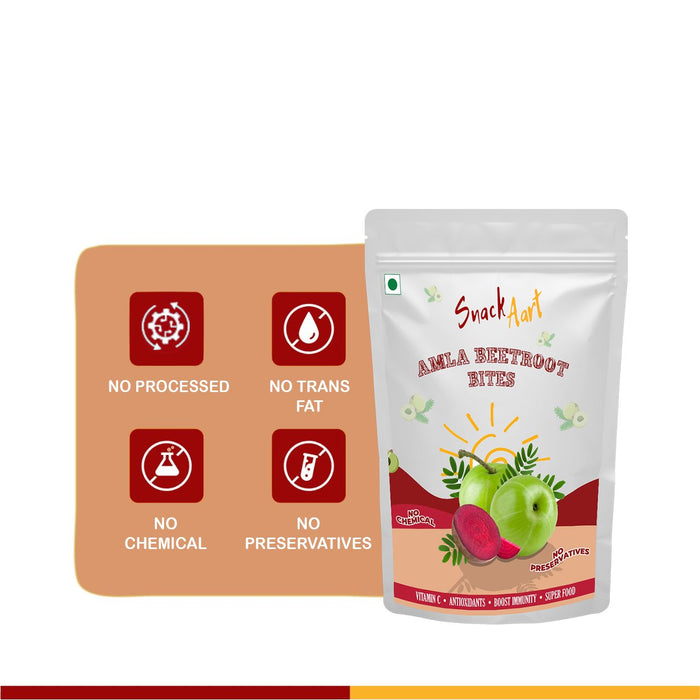 Snack Aart Amla Beetroot Bites | Sun-dried, Healthy, Immunity boosting Amla | healthy snacks - Local Option
