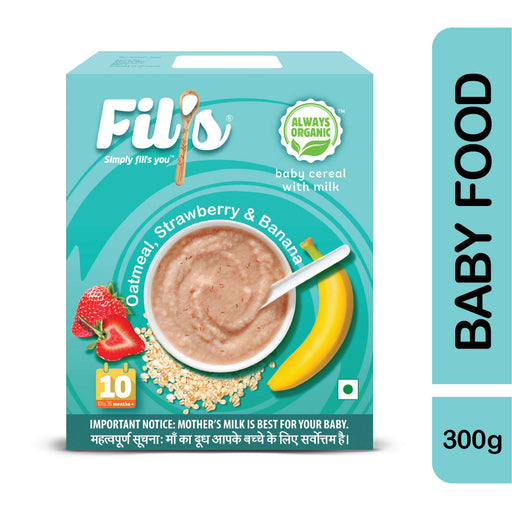Fil's Organic Baby Cereal With Oatmeal Strawberry & Banana - Local Option