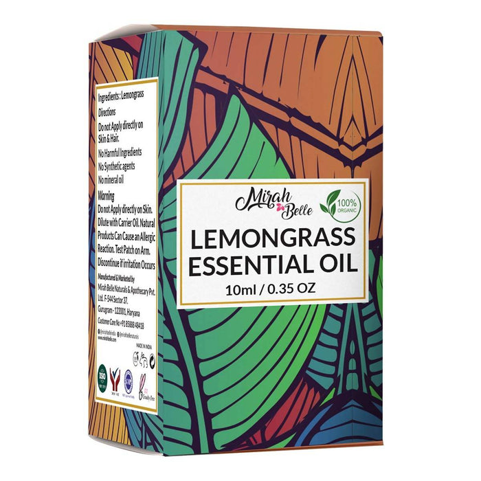 Mirah Belle - Lemongrass Essential Oil - Pure and Organic - Natural, Vegan and Cruelty Free - 10 mlâ€¦ - Local Option