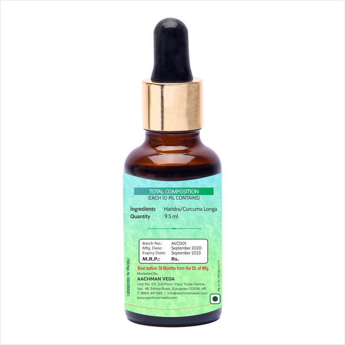 Aachman Veda Cure For Life Pure Natural Safe Ingredient An Ayurvedic Proprietary Medicine Natural Immunity Enhancer Curcumin Drops 30 ML With Veg
