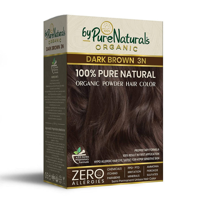 byPureNaturals 100% Organic Powder Hair Color, Pure Natural Hair Colour for Men & Women , Chemical Free & Ammonia Free Hair Color