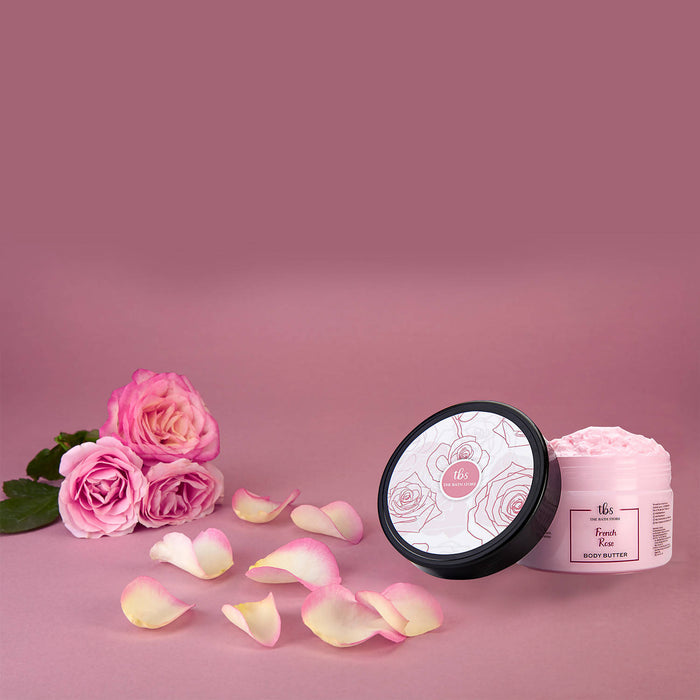 The Bath Store French Rose Body Butter for Deep Moisturizing & Tan Removal, For All Skin Type â€“ 200gm - Local Option