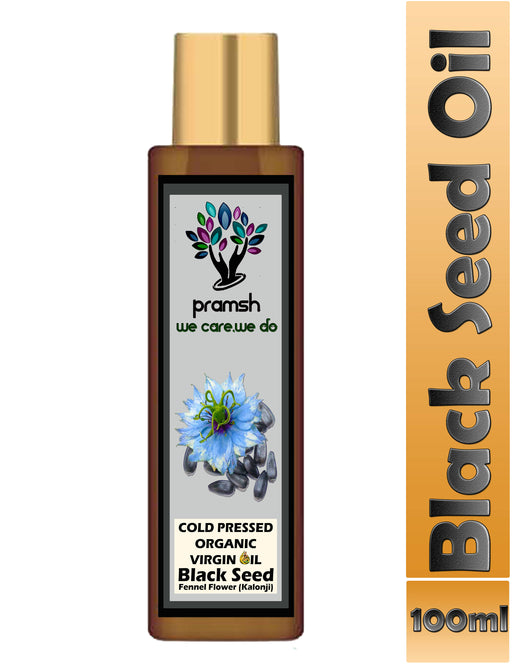 Pramsh Cold Pressed Organic Virgin Black Seed (Kalonji) Oil, Hair Oil 100ml - Local Option