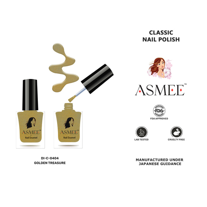 Asmee Classic Nail Polish- Golden Treasure