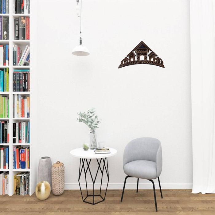 Desi Karigar® Beautiful Home Shaped Wooden Wall Key Hanger Panel