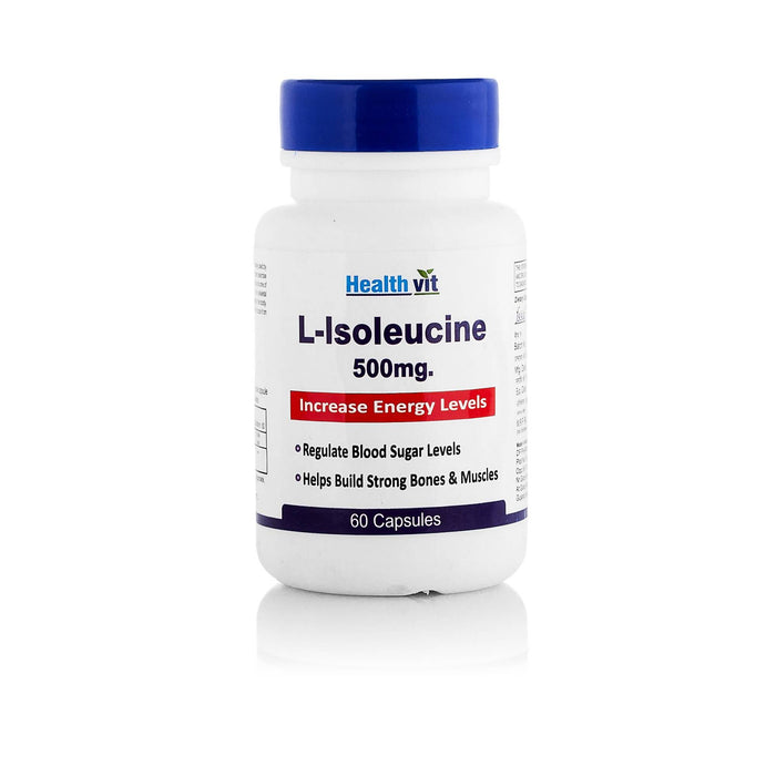 Healthvit L-Isoleucine 500mg Increase Energy Levels - 60 Capsules - Local Option