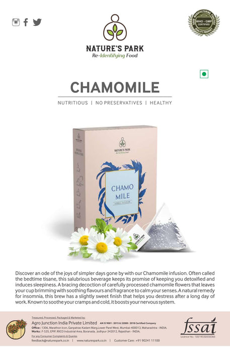 Chamomile Herbal Infusion (Pyramid Infusion Bags-5)