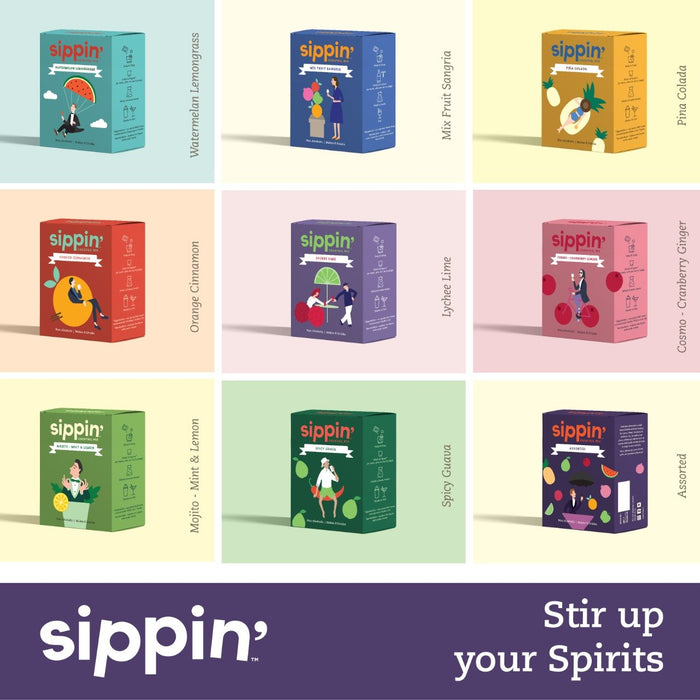 Sippin' Mix Fruit Sangria Cocktail Mix- 8 Drink Pack - Local Option