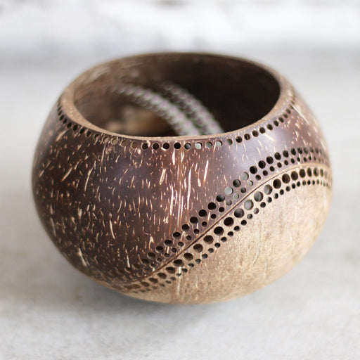 EcoBowls Natural Candle holder (Plam) Handmade by rural artisans in south east asia - Local Option