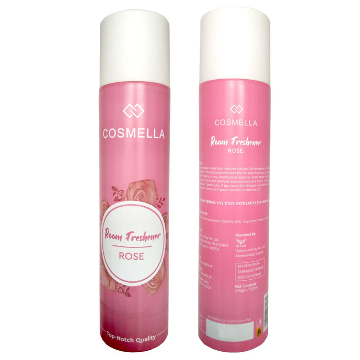 Cosmella Air Freshener Lemon and Rose for Room, Home, office, Party Hall, 310ml Each, Pack of 2