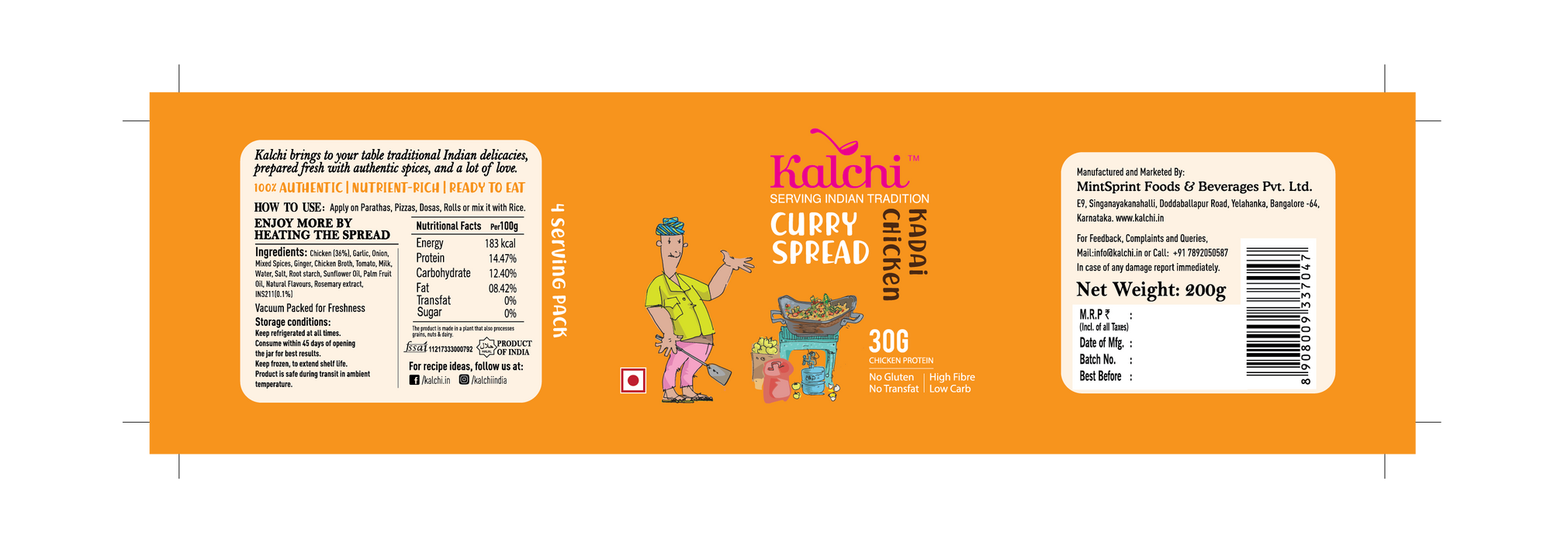 Kadai Chicken Curry Spread - Local Option