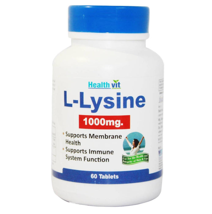 Healthvit L-Lysine 1000 mg Essential Amino Acid, 60 Tablets - Local Option