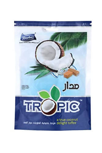 Derby Delightful Tropic Coconut Toffee (Pack of 2) and VitaCin Poly Pouch (Pack of 1) Combo / Suitable for Men, Women and Children / Enriched with Vitamin C and Coconut Flavour / Healthy Combo Pack / Combo of 3 ( 200 Toffees )