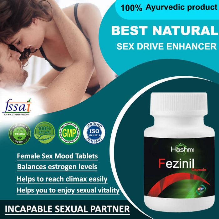 HASHMI Fezinil Capsule | Ayurveda sexual stamina supplement for women| Sexual female mood maker | 20 Capsules
