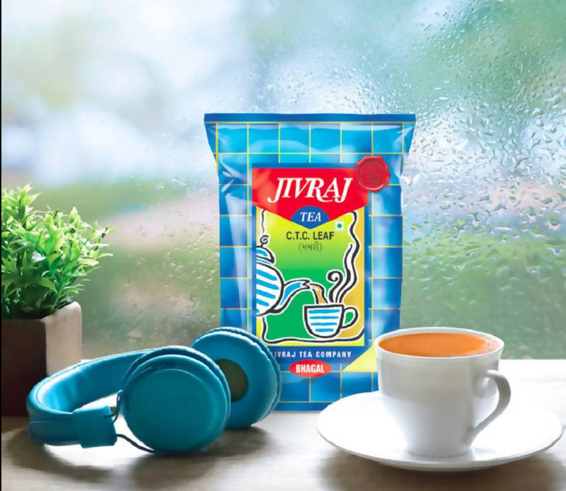 Jivraj CTC Leaf Tea Pouch | Loose Leaf Tea | Kadak Tea | 100% Natural | Assam Tea