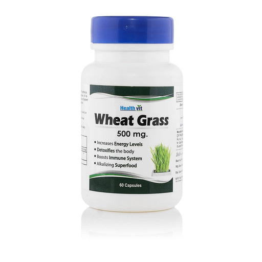 Healthvit 100% Pure Wheat Grass 500MG | 60 Capsules - Local Option