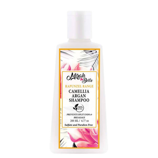 Mirah Belle - Organic & Natural - Camellia Argan Shampoo - Frizzy Hair, Breakage & Split Ends - Sulfate and Paraben Free - Local Option