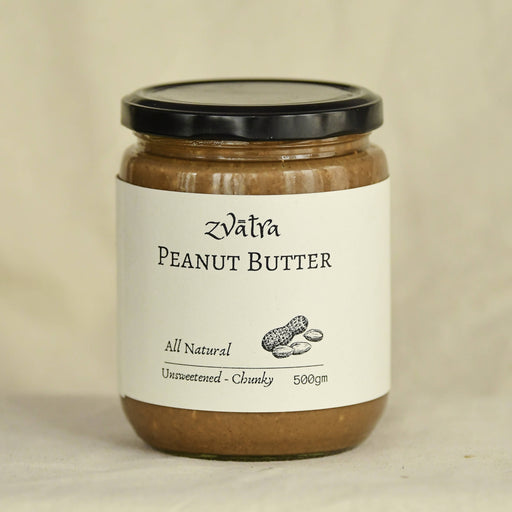 Zvatra Chunky Peanut Butter - Unsweetened - 500g - Local Option